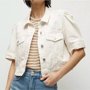 Veronica Beard Raina Short Sleeves Denim Jacket - Small